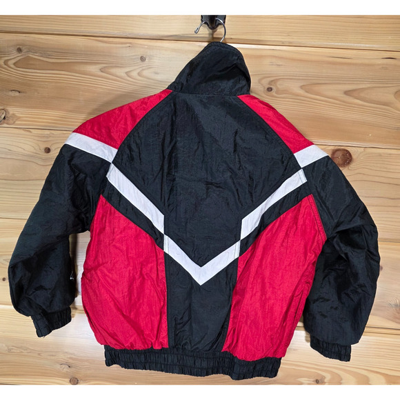 VTG 90s Chicago Bulls Windbreaker Jacket Youth 17X19 Team Athletics MJ Jordan - Picture 3 of 10